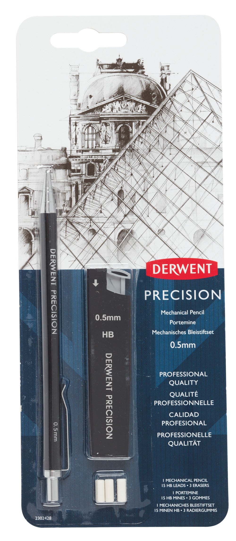 BLISTER CREION MECANIC 0.5MM PROFESIONAL NEGRU +MINE + 2 RADIERE DERWENT BLISTER CREION MECANIC 0.5MM PROFESIONAL NEGRU +MINE + 2 RADIERE DERWENT